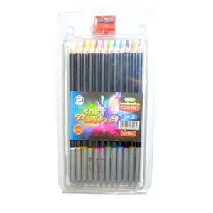 Color largo mina 4mm Soft Paint Aquarelable Benma 12 Colores + 1 tajador