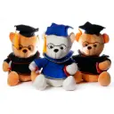 Peluche - osito sentado de graduacion con birrete, altura de 30cm