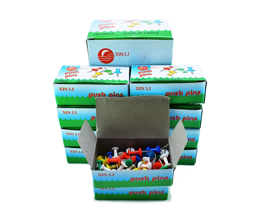 Chinche Escolar Colores 10 Paq. x 50u