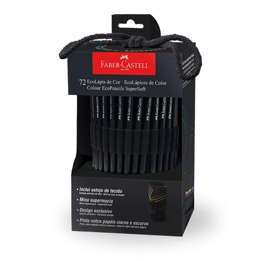 Color largo redondo Super Soft Faber Castell 72 colores + estuche de tela