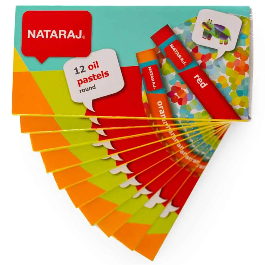 Crayon Pastel Nataraj 12 Colores