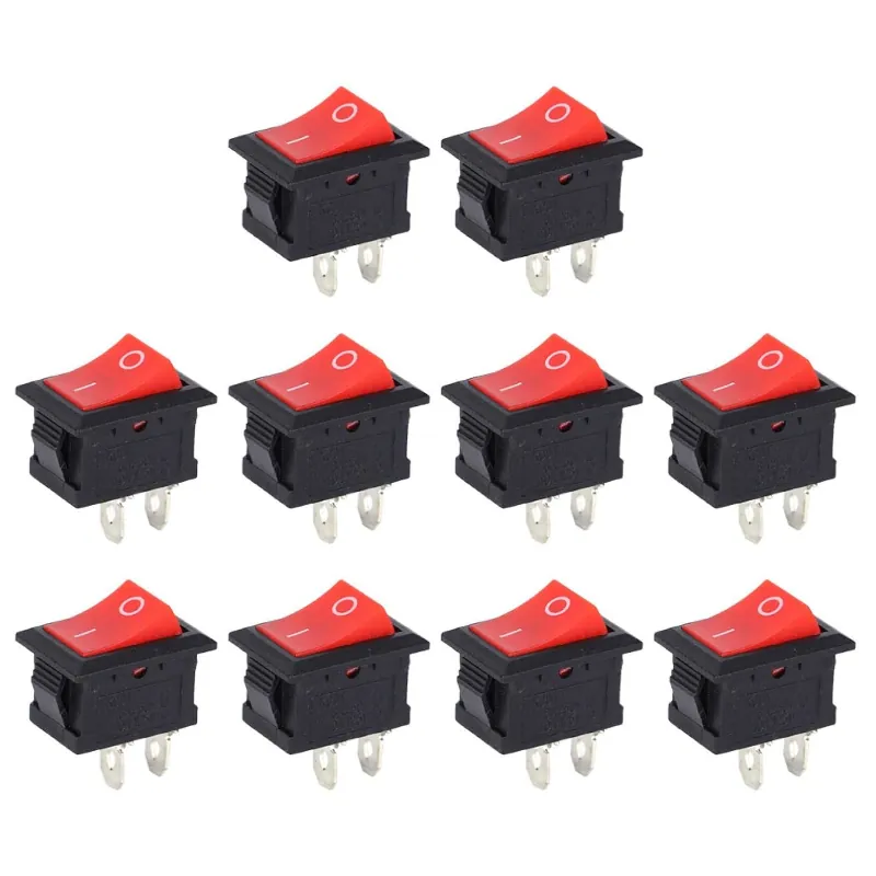 Interruptor Bicolor Pequeño Corriente Max 3A 250VAC 10x15mm