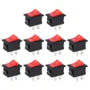 Interruptor Bicolor Pequeño Corriente Max 3A 250VAC 10x15mm