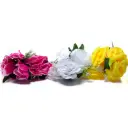 Flor - ramo de 7 rosas colores alto=36cm, corola=8cm