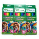 Color largo triangular mina 4mm La Selva de 12 colores + tajador