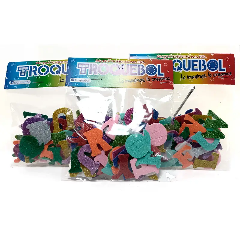 Letras en goma eva MEDIANO 3cm Troquebol (2 abecedario)
