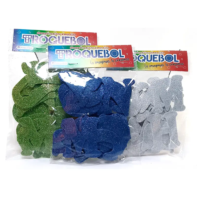 Letras en goma eva GRANDE de 6cm Troquebol (juego de 1 Abecedario, 1 vocal)