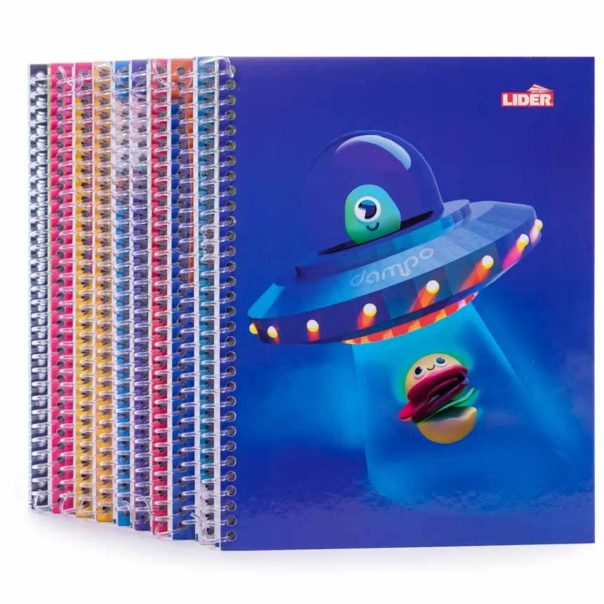 Cuaderno anillado A/Plasticas carta Lider 100h