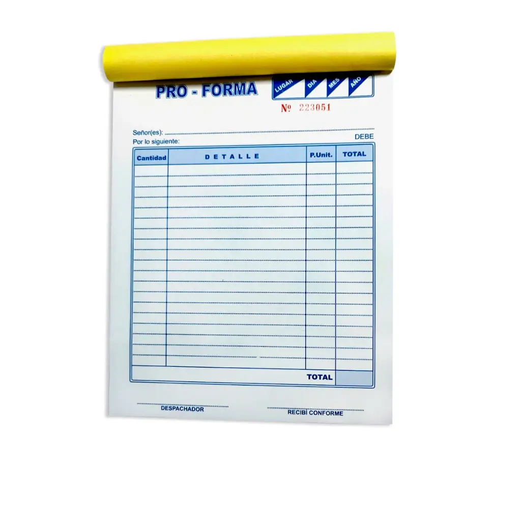 Proforma con Quimico 10 tacos