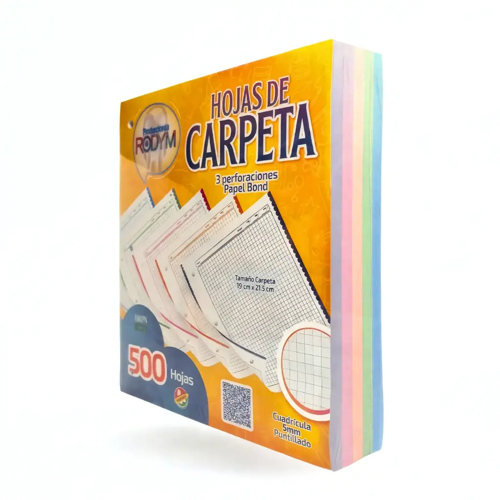 Hojas Trapper RODYM clasico 5 colores 200 hojas