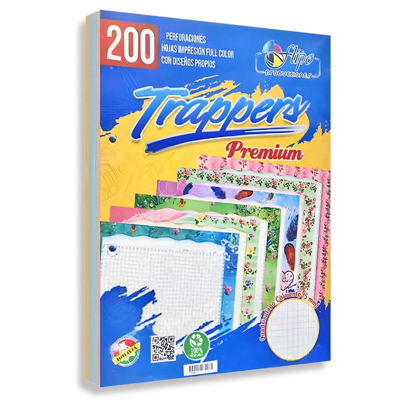 Hojas Trapper Full Color Premium Flipo 200h