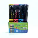 Lapiz Negro Fluorescente con diseño espiral BENMA 144PCS
