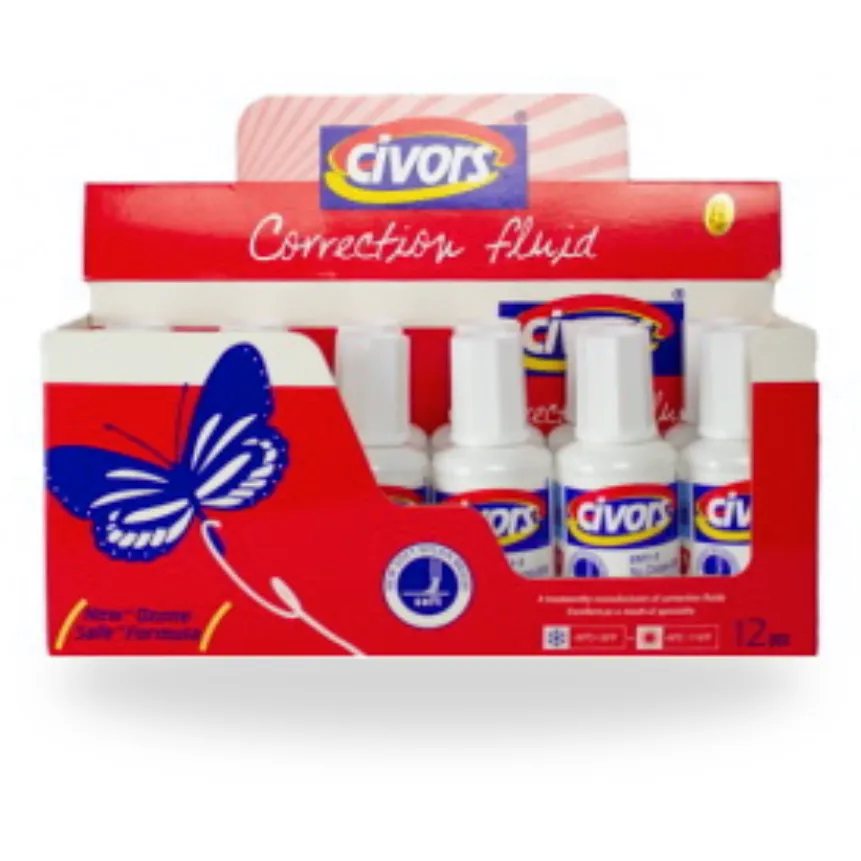 Corrector liquido con pincel Civors 12ml de 12u
