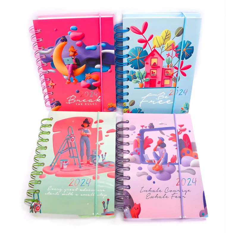 Agenda anillado A6 con sujetador de liga tapa diseño 2026