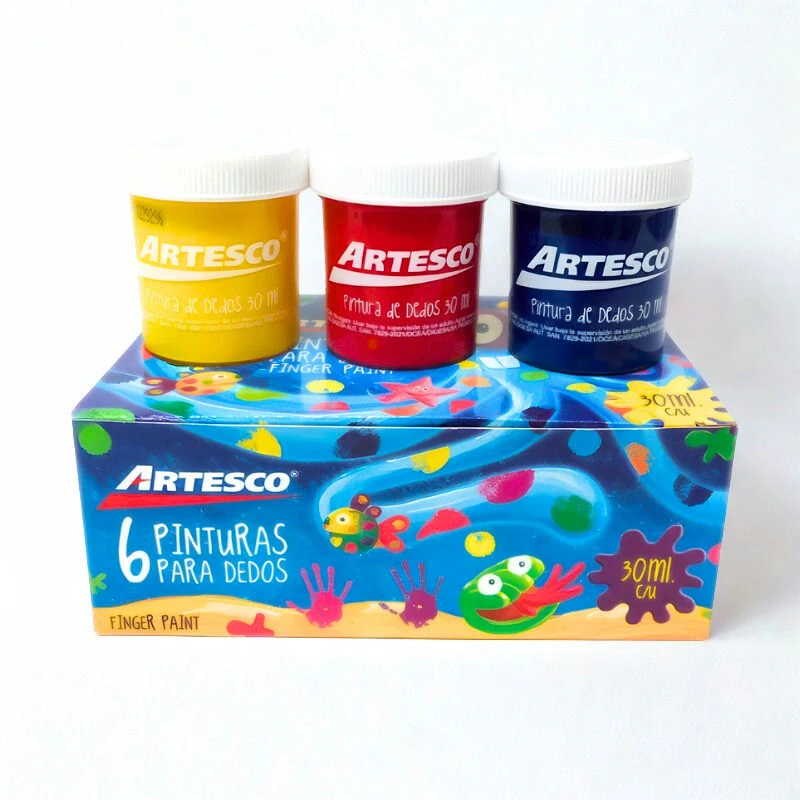 Pintura al dedo Artesco 30ml 6 colores