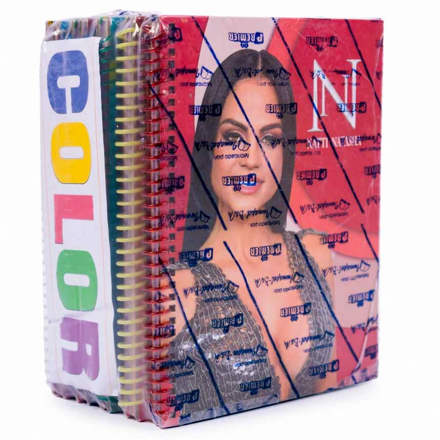 Cuaderno anillado artesanal medio oficio COLOR 100hjs