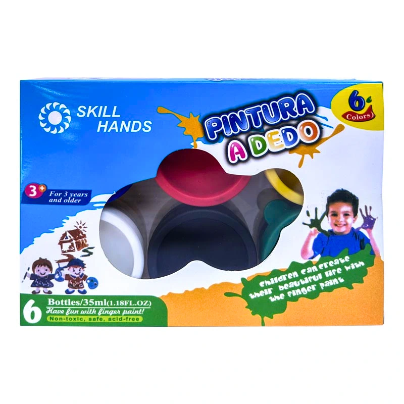 Pintura al dedo Skill Hands 35ml 6 colores