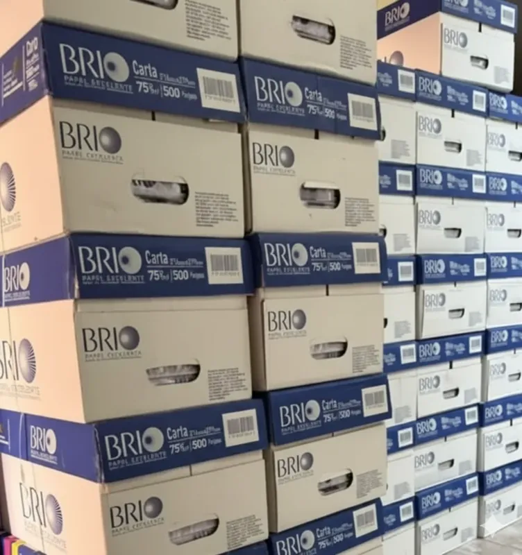 Caja de Hojas Bon BRIO Carta de 100 Paquete de 75 gr. 500 hojas