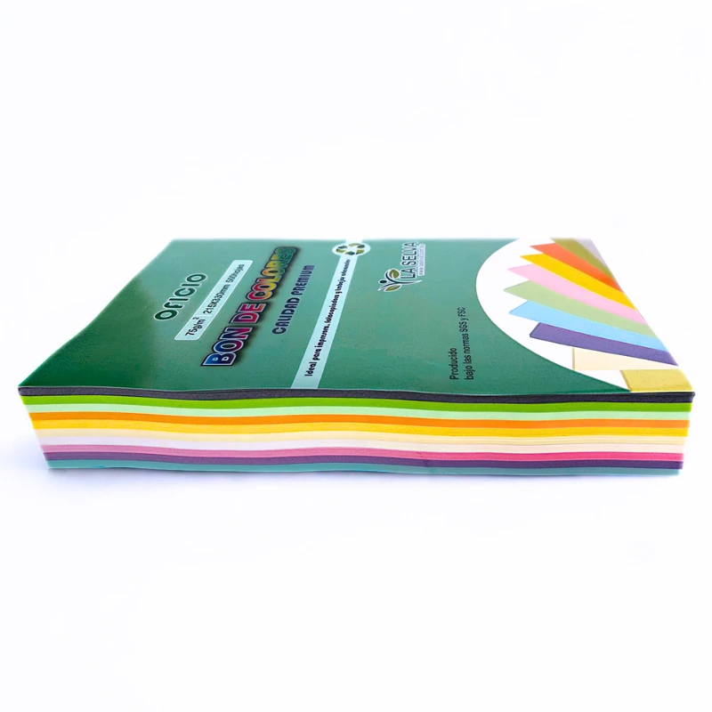 Bon de 10 colores pastel y neones 500 hojas oficio La Selva