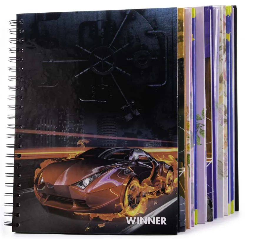 Cuaderno anillado Carta Winner Diseños 100h