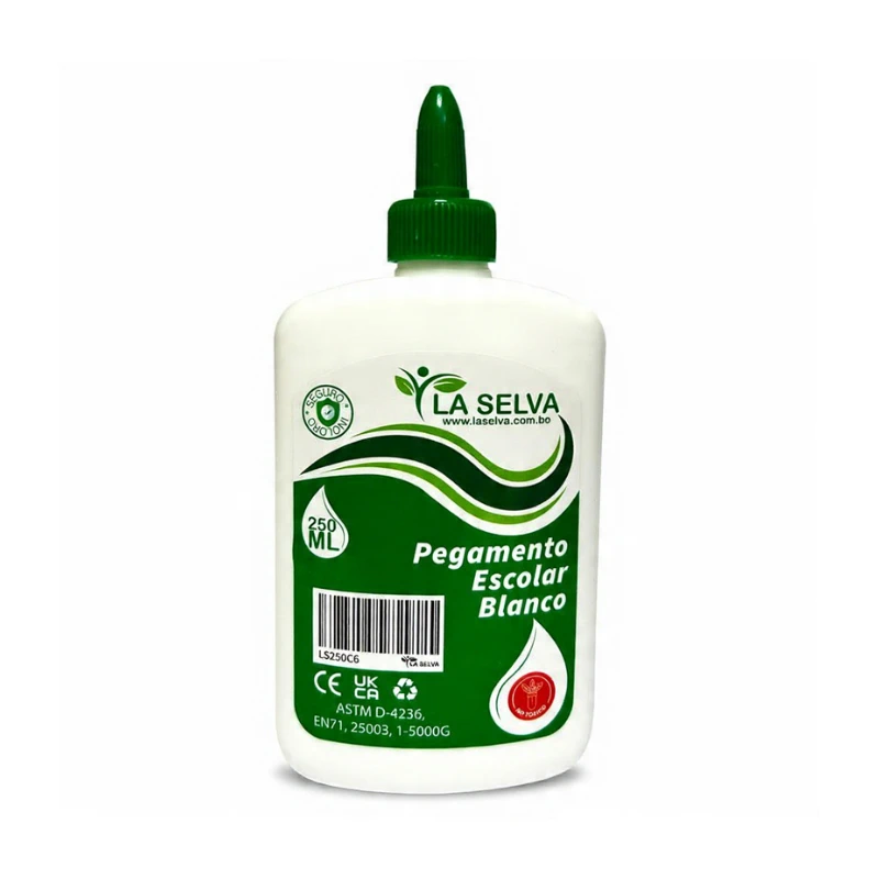Pegamento escolar Blanco La selva 250ml