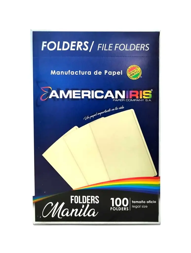 Folder Amarillo American Iris oficio 100u