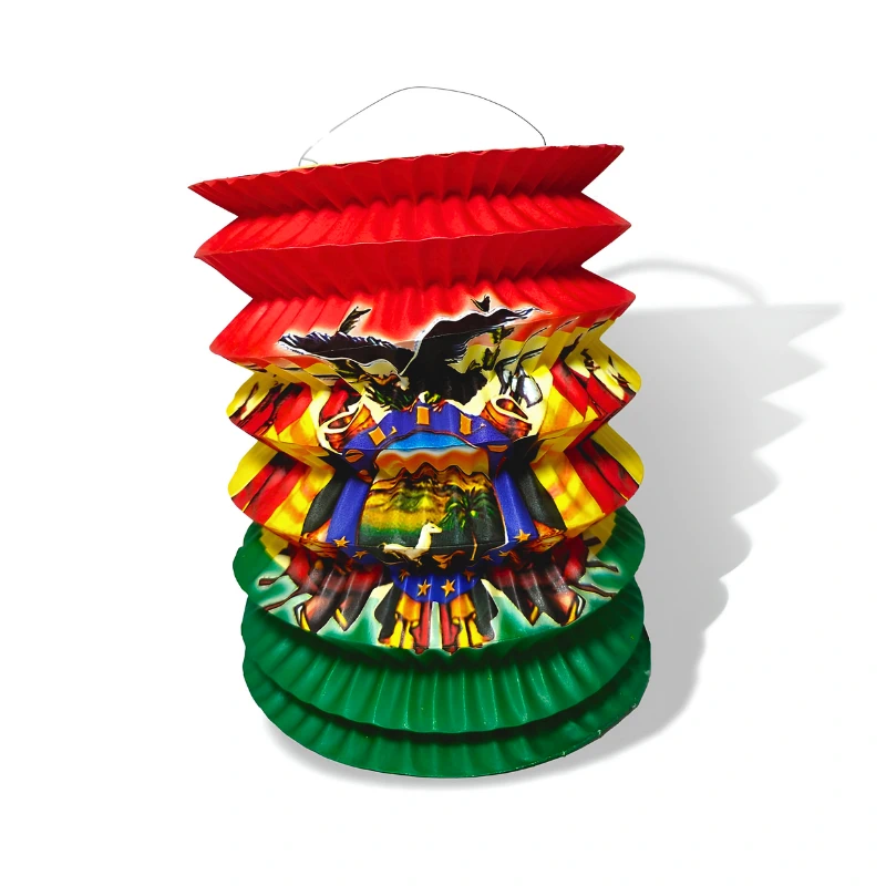  Farol tricolor pequeña con escudo