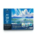Cuaderno de dibujo o acuarela Watercolor Pad A4 de 300g, block de 12 hojas