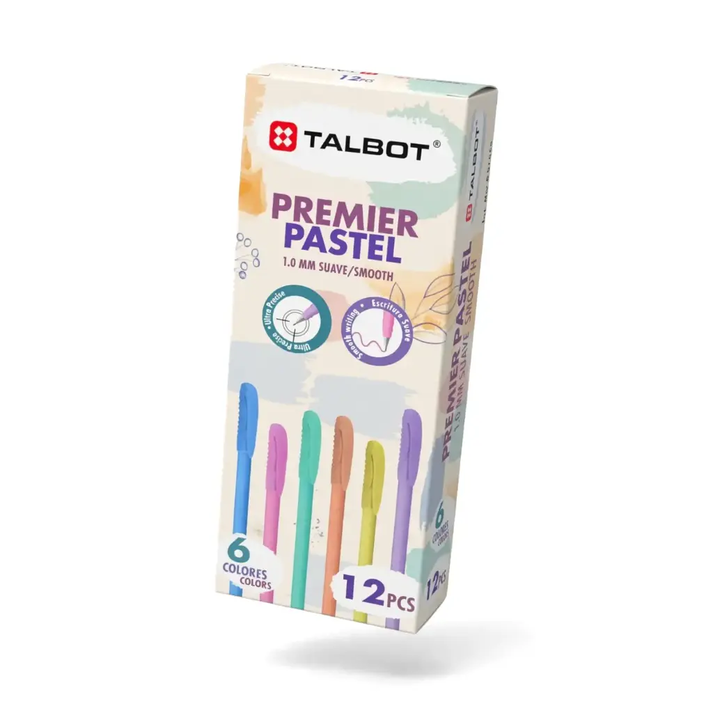 Boligrafo PREMIER 0.5mm 6 colores pastel 12u