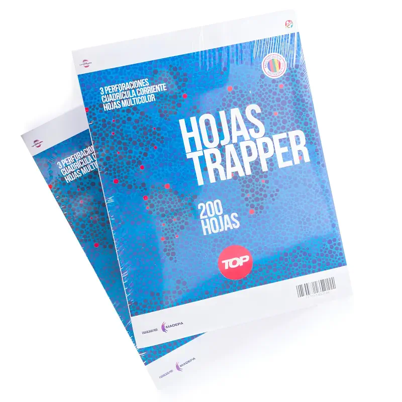Hojas Trapper Top Colores de 3 Perforaciones 200h