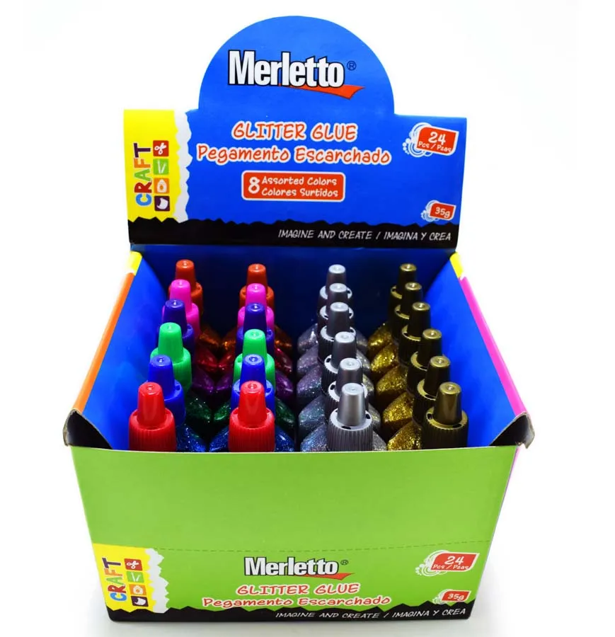Glitter Merletto de 35 gramos 8 colores SURTIDO 24u