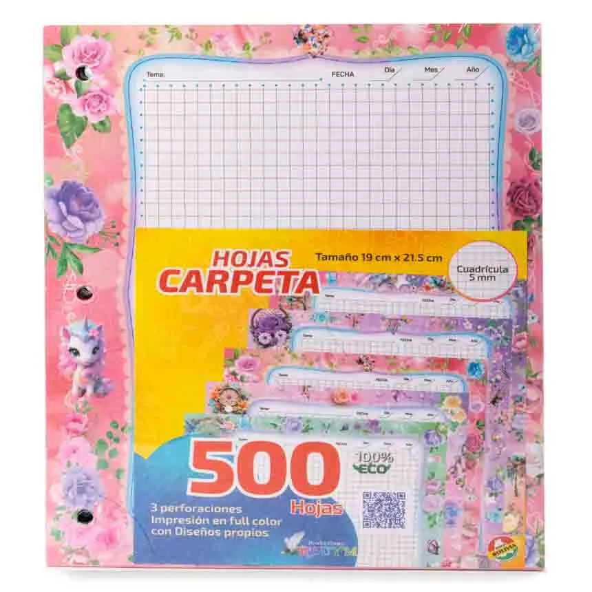 Hojas de carpeta RODYM FULL COLOR 500hjs