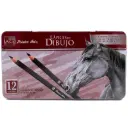 Lapices de Dibujo POINTER 12 pcs. HB B 2B 3B 4B 5B 6B H 2H 3H 4H 5H Estuche metalico
