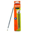 Lapiz Negro Madison HB Tri con GOMA 12pcs