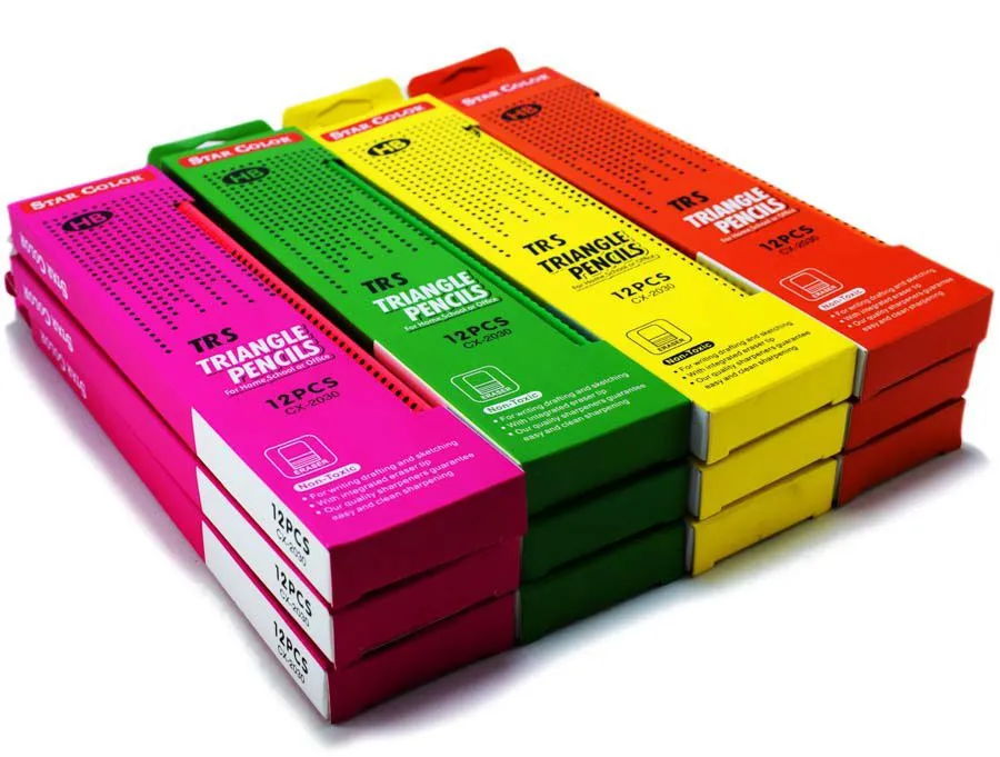 Lapiz negro triangular Star color 12pcs
