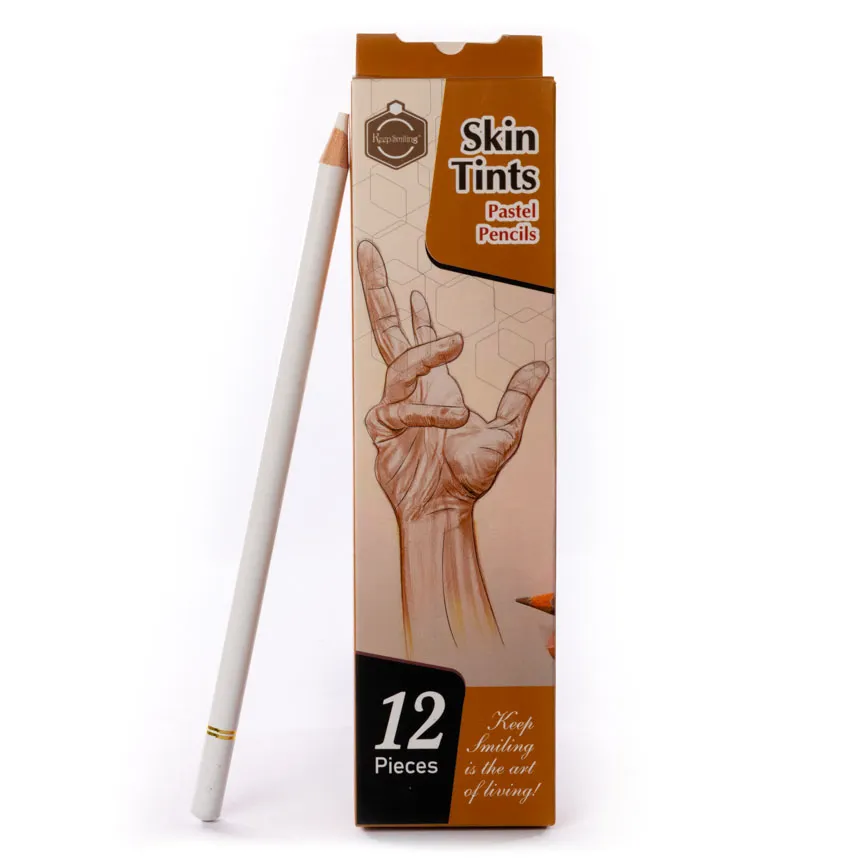 Lapiz pastel color BLANCO 4mm Keep Smiling 12u