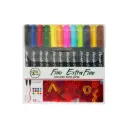 Marcador Escolar Doble Punta Extrafina de 12 colores