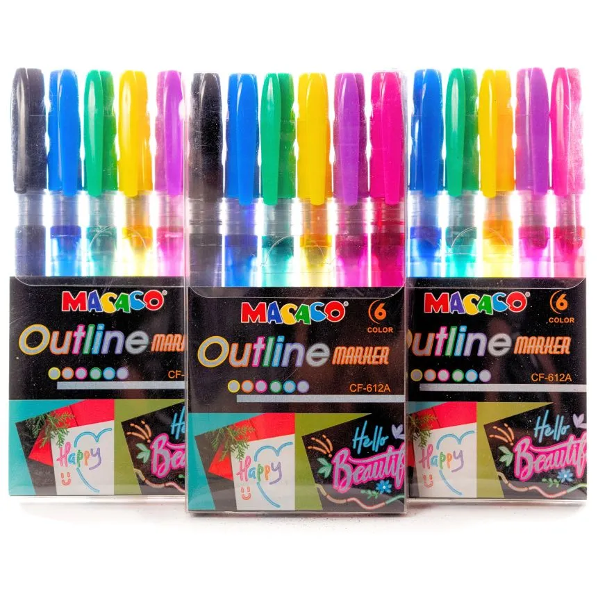 Marcador Outliner CF-612A  6 colores