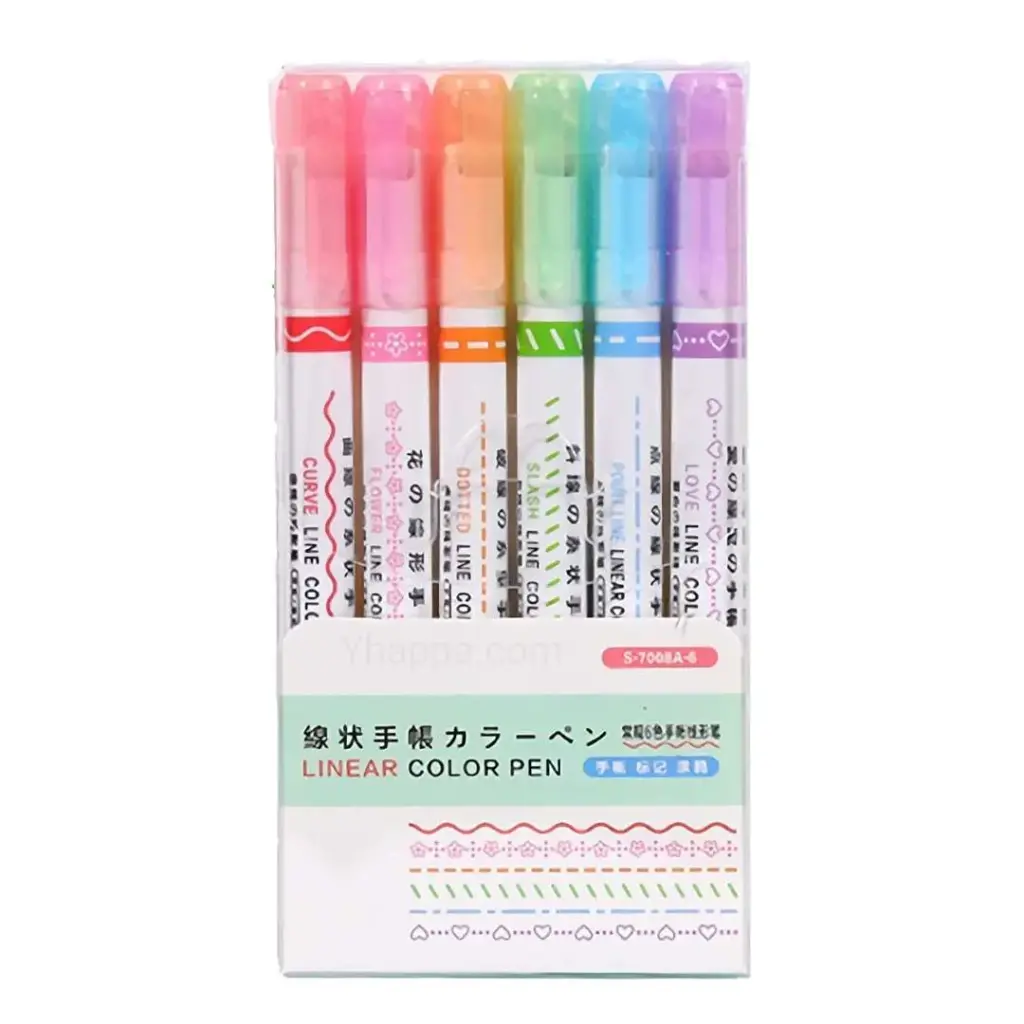Marcador de figuras con sello de rodillo estuche 6pcs