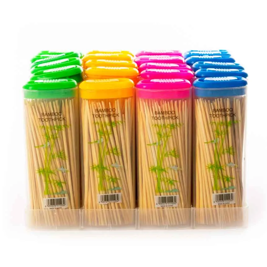 Mondadientes o escarbadientes con dispensador 7.5cm 75pcs