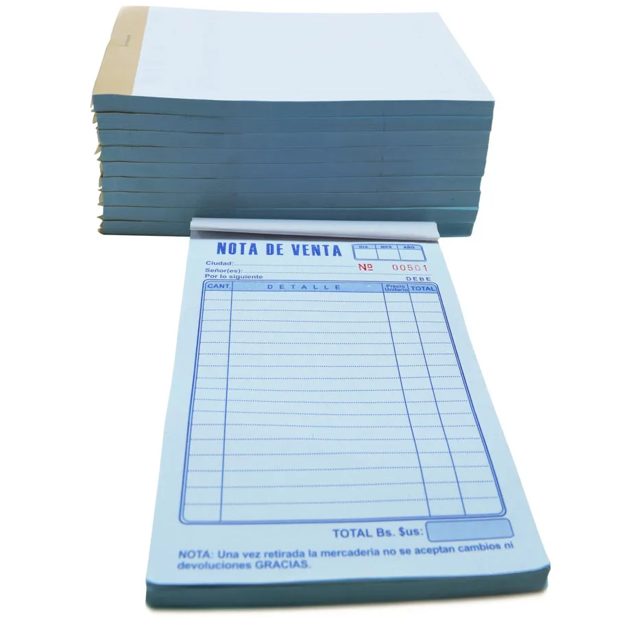 Nota de Venta con Quimico 10u