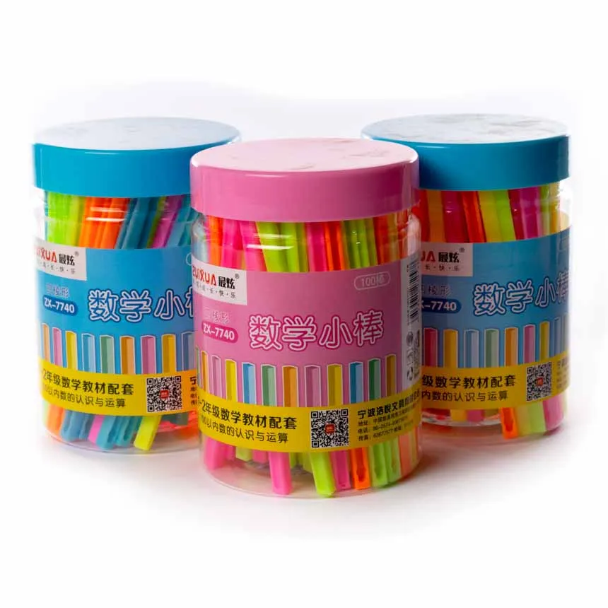 Palito de color para contar frasco de 100pcs