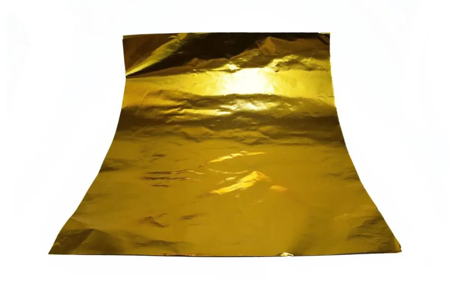 Papel Estañado Dorado Delgado