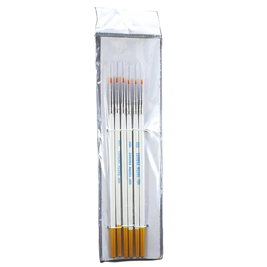 Paquete de Pincel delineador #000 6pcs