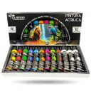 Pintura acrilica de 12ml La Selva estuche de 12 colores