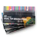 Marcador Dual Tip 1-2mm y punta pincel 24 colores