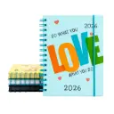 Agenda anillado A5 con sujetador de liga tapa diseño 2026