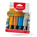 Resaltador Maped Glitter Metal blister 4 colores