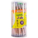 Lapiz Negro Jumbo + Borrador de Colores Madison 50u